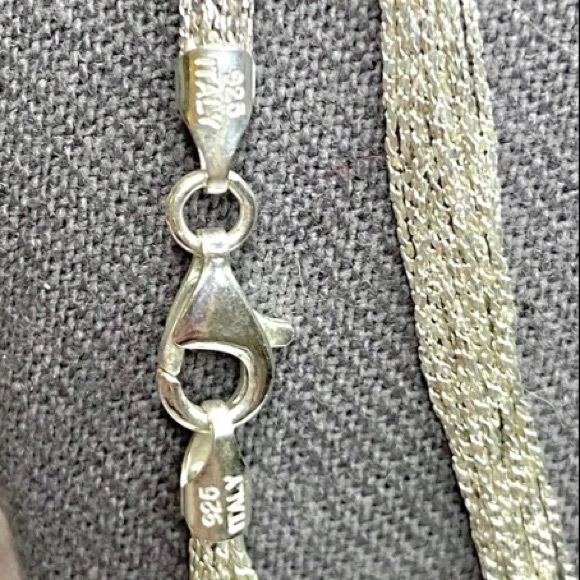 15 Strand 36” Modern Liquid Silver Necklace - Picture 8 of 10